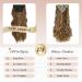 Feshfen 50cm Clip In Hair Extensions - 4PCs Synthetic Wavy Red-Brown & Ash Blonde - 180g Women's Hair Extensions - Buy Online on GoSupps.com