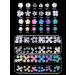 Ebanku 3D Acrylic Flower Nail Art - Five-Leaf White Flower Gems & Pearl Glitter for Stunning Nail Decorations - Buy Online on GoSupps.com