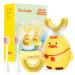 RexCodar Kids Electric Toothbrush U Shaped Ultrasonic Automatic Toothbrush IPX7 Waterproof Toothbrush with 5 Smart Modes (Cartoon Duck Ages 6-12) 6-12 Age