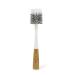 Full Circle Clean Reach Bottle Brush with Replaceable Bristle Brush Head, Bamboo Handle, White Gray