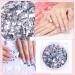 TIESOME Nail Foil 3D Sparking Gold Flakes Set C - Metallic Nail Glitter for Stunning Nail Art Design - Buy Online on GoSupps.com