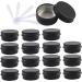 Travel bottlingtravel pots for cream small pots with lids 48 PC 10ml Blue Empty Round Aluminium Tins with Screw Lids Storage Jars Cosmetics Containers Pots with 6 Spatula (Color : Blue Size : 15ml)
