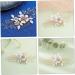 FOMIYES Rhinestone Pearls Accessories Inlaid Hair Side Combs Pearl Bridal Side Comb Rhinestone Hair Accessories Leaf Hair Accessories Flower Decor Metal White Bride Wedding Hair Comb - Buy Online on GoSupps.com