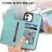 Bizzib for iPhone 12/12 Pro Case Leather Wallet with Card Holder Flip Cover Kickstand Card Slots Double Magnetic Clasp Shockproof Heavy Duty Protective Case for iPhone 12/12 Pro 6.1in-Butterfly Green - Buy Online on GoSupps.com