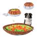 Newooe Snuffle Mat for Dogs Pet Snuffle Mat Food Sniffing Feeding Mat Natural Foraging Skills Slow Feeding Puppy Training Mat for Boredom and Stress Relief Encourages Dogs (Green Orange)