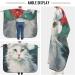 Waterproof Barber Cape - Christmas White Cat & Cheetah Haircut Bib for Men & Women | Unisex Hair Cutting Cape (8rp1a - Buy Online on GoSupps.com