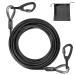 Pet-in-case rope for dogs up to 125 6m dog leash for the garden durable long dog leash with PVC coating dog harness for outside camping black
