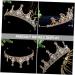 Beatifufu Crown Bridal Hair Accessories Wedding Hair Accessories Rhinestone Hair Accessories 15X15CM Golden - Buy Online on GoSupps.com
