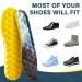 Buy New Memory Foam Insoles for Men & Women | Comfort Shoe Inserts for Foot Pain Relief & Shock Absorption - Trim Fit Yellow (38-24cm - Buy Online on GoSupps.com