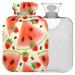 Naanle watermelon strawberry heat bottle with cover transparent hot water bottle 1l heat bottle for bed handfoot warmer pain relief heat and cold therapy