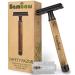 Razor plane ladies and gentlemen |Safety Razor with bamboo grip |Wet razor women and men |Razor plane |Insert razors |Zero waste productsEco razor ladies and gentlemen |Bambaw slim dark