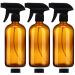 Belle vous empty refillable brown las atomizer spray bottle (3 pcs) - spray bottle 500ml - 2 jet settings - spray bottle cleaning agent water aromatherapy & essential oils