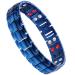 Jeracol Titanium Steel Magnetic Bracelets for Men 4 Element Double Row Strength Magnets Wristband Magnetic Brazaletes with Free Links Removal Tool & Jewelry Gift Box Blue-2
