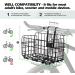 Wiel Bike Basket with Rainproof Cover - Folding Steel Bicycle Basket for Commuter Grocery Shopping and Picnics - Easy Install, Heavy-Duty Metal Wire, 33 lbs Capacity - Buy Online on GoSupps.com