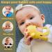 Buy Hippo Never Drop Silicone Baby Teething Toys | Suction Hand Pacifier & Chewing Toy for Infants 0-12 Months | Perfect Car Seat Toy for Newborns (Yellow) - Buy Online on GoSupps.com