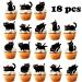 18pcs Cute Black Cat Cupcake Toppers for Boys Girls Pet Baby Shower Kitten Meow Party Supplies Favor Glitter Black Cat Themed Birthday Party Decorations - Buy Online on GoSupps.com