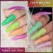 MIZHSE Neon Reflective Glitter Gel Polish Set - Fluorescent Shiny Disco Sparkle - UV LED Soak Off Gel Kit for DIY Nail Art - Salon Quality - Buy Online on GoSupps.com