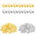 Daiyifiy 160 Pack Leather Rope Clips Foldable Metal Fastener Cylindrical Opening Crimps for Tassel Leather Cords Strings for Neckalce Jewelry DIY Craft Making(Silver and Gold) (8.5mmX14mm 160) 8.5mmX14mm 160