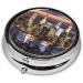 Buy Hong Kong Round Pill Box - 3 Compartment Mini Decorative Portable Travel Organizer for Vitamins & Medications - Buy Online on GoSupps.com