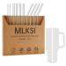 Replacement Glass Straws 40 oz for Stanley Adventure Travel Tumbler 8 Pack Reusable Straws with Cleaning Brush Compatible with Stanley 40oz Stanley Cup Stanley Water Jug