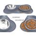 Pecute Slow Feeder Dog Bowl Set with Non-Skid Mat - Stainless Steel Water Bowl for Dogs and Cats - Eco-Friendly Design - 13.5oz Grey Bowl - Buy Online on GoSupps.com