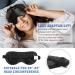 Silk Sleep Mask 100% Mulberry 22 Momme Soft Eye Mask for Women/Men - Includes Earplugs & Satin Travel Bag - Black, Size L - Buy Online on GoSupps.com