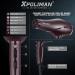 Xpoliman Professional Salon Hair Dryer - 2000 Watt AC Motor, Negative Ionic, 2 Speed 3 Heat Settings, Diffuser & Concentrator Comb - Brown/Purple - Buy Online on GoSupps.com