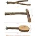 Roundler 3 Pack Apple Wood Bird Perch for Cage - Natural Wooden Parrot Stand and Toy for Parakeet, Conure, Cockatiel, Budgie, Lovebirds - Buy Online on GoSupps.com