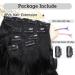 YDDM 24-Inch Clip-In Hair Extensions - Black Synthetic Smooth & Full (1B) - Affordable Realistic Look for Women (4PCs) - Buy Online on GoSupps.com