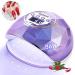Skymore 86W LED Nail Lamp, Professional Nail Dryer with 4 Timer Setting, Portable Curing Lamp for Gel Nail Polish, Automatic Sensor & LCD Display, Manicure Pedicure Tools for Home Salon Purple