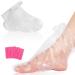 Lot de 300 Chaussettes Jetables en Plastique pour P dicure Transparent Sacs de Bain en Cire de Paraffine pour Pieds Bain de Paraffine avce Autocollants