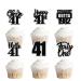 Happy 41st Cupcake Topper 18pcs Straight Outta 1982 Cheer to 41 Years Old Cake Picks Celebrating Happy 41st Birthday Party Decoration