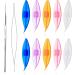 BUTUZE Tatting Shuttle Kit - 10 PCS Plastic Shuttle with Beading Needles, Crochet Hooks, Knitting Needles, Big Eye Needles - DIY Hand Lacemaking Craft Tool Set - Transparent Color - Buy Online on GoSupps.com