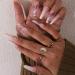Xerling 24Pcs Glitter Press-On Nails | Gradient Coffin Ballerina Nail Tips | Full Cover False Nails for Women | International Shipping Available - Buy Online on GoSupps.com