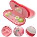 Gatuida Double-Layer Glasses Case - Pink Tinted Sunglasses & Contact Lens Storage Box | Travel-Friendly & Flocked Cloth Design - Buy Online on GoSupps.com