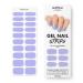 MOYOU LONDON Semi Cured Gel Nail Strips 20 Pc. Gel Wraps for Nails Get 1 Free UV Lamp When You Get 3 or More Easy Apply & Remove for Salon-Quality Manicure -Periwinkle
