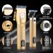 Roziapro Hair Clippers Cordless Beard Trimmer for Men Professional Barber Clippers T Blade Trimmer for Men Rechargeable Hair Clippers Grooming Kit Electric Hair Cutting Kit (Gold) - Buy Online on GoSupps.com