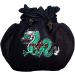 Large Dice Bag with Pockets  Embroidered Green Dragon DND Dice Bag | Green Satin Interior Lining | Man-Handles 150+ Dice - Buy Online on GoSupps.com