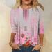 oelaio 3/4 Sleeve Shirts for Women Womens Graphic Tshirts Plus Size Vintage Ethnic Floral Print Pullover Blouses Hot Pink 4X-Large - Buy Online on GoSupps.com