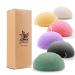 Konjac Facial Sponges for Cleansing Exfoliating - Konjac Face Sponge for washing Face Body  Organic Natural Cleaning Puff Buff Scrubber for Shower Bath SPA for Babys Men Women 6 Count (Pack of 1)