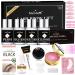 Lash Lift Kit with Glue Balm 4 In 1 Eyelash Perm Brow Lamination Lift Kit with Black Color Professional Eyelash Lift Lash Perm Kit with Detailed Instruction Salon-Quality BL-A