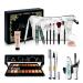 All in One Makeup Kit For Women, 10 Colors Eyeshadow Palette, BB Cream Foundation, Blush, 5PCS Makeup Brushes, Eyeliner & Mascara, Eyebrow Pencil, Contour Stick With Cosmetic Bag Teens Makeup Gift Set Black Gift Box