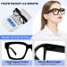 OCCI CHIARI Blue Light Blocking Glasses for Women Oversized Fashion Eyeglasses Reduce Eyestrain Computer Glasses Black - Buy Online on GoSupps.com