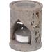 GURU Shop Indian Fragrance Lamp & Essential Oil Diffuser - Cream White Aroma Lamp Made of Bacon Stone - Round Flower Design for Aromatherapy (8x6x6 cm) - Buy Online on GoSupps.com
