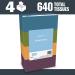 Amazon Basics Facial Tissue (4 Flat Boxes) - 640 Tissues Total, 160 Tissues per Box (Previously Solimo) - Buy Online on GoSupps.com