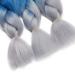 Buy Tess Braids Extensions - 60 cm Jumbo Braids Kanecalon Kunsthaar 3 Pack Ombre Hair Extensions (Black/Blue/Gray) for Box Braids - 100g per Bundle - Buy Online on GoSupps.com