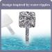 Aesorad Water Ripple Square Handheld Mirror - Large 6.2x11 Inches for Women, Electroplate Silver Travel Makeup Mirror - Buy Online on GoSupps.com