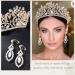 Eaytmo Gold Queen Rhinestone Wedding Crown & Tiaras Set with Earring - Vintage Bridal Hair Accessories for Women and Girls - Buy Online on GoSupps.com
