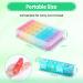 Pill Box 4 Times a Day 7 Days Pill Organiser Box with 28 Compartments Weekly Pill Case for Morning Noon Evening and Bed Time (Green) - Buy Online on GoSupps.com