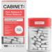 Cabinet: 500mg Acetaminophen for Headache Relief Toothaches Sore Throat and Fever Reducer Includes 1 Refillable Medicine Jar 120 Tablets (Refillable Glass Jar)